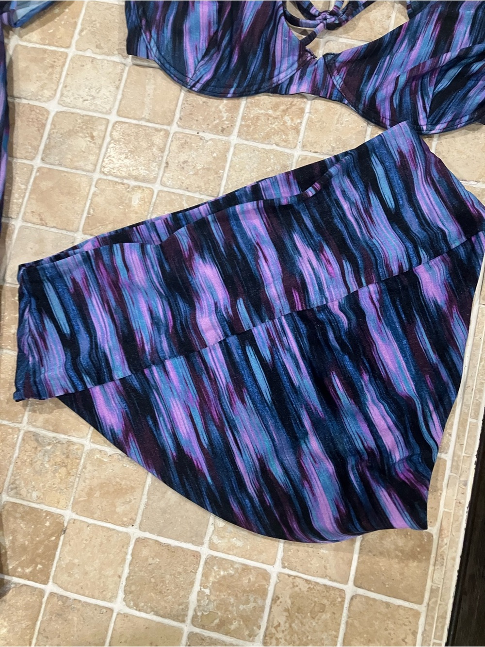 JMP the Label Blue & Purple Print Bikini & Coverup - Picture 6 of 11